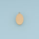 Oval Blank Pendant,14K Gold Minimalist Flat Tag Charm DIY Charm for Necklace Bracelet Making