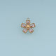 Five Petal Crystal Flower Pendant,14K Gold Colorful Floral Charm DIY Charm for Necklace Bracelet Making