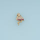 Flamingo Crystal Pendant,14K Gold Pink Rhinestone Bird Charm DIY Charm for Necklace Bracelet Making