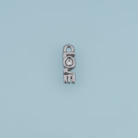 LOVE Letter Crystal Pendant,14K Gold Silver Dainty Love Charm DIY Charm for Necklace Bracelet Making