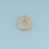 LOVE Letter Circle Pendant,14K Gold Hollow Round Charm DIY Charm for Necklace Bracelet Making