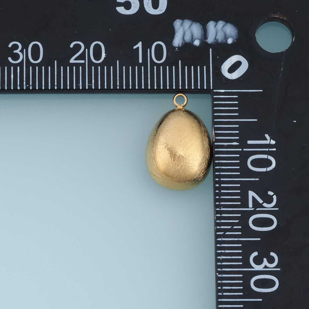 Puffy Teardrop Pendant,14K Gold Brushed Textured Drop Charm DIY Charm for Necklace Bracelet Making