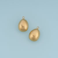 Puffy Teardrop Pendant,14K Gold Brushed Textured Drop Charm DIY Charm for Necklace Bracelet Making