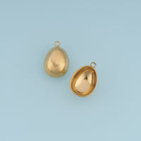 Puffy Teardrop Pendant,14K Gold Brushed Textured Drop Charm DIY Charm for Necklace Bracelet Making