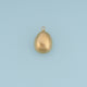 Puffy Teardrop Pendant,14K Gold Brushed Textured Drop Charm DIY Charm for Necklace Bracelet Making