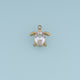 Turtle Crystal Pendant,14K Gold Silver Oval Gemstone Animal Charm DIY Charm for Necklace Bracelet Making