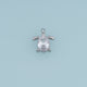 Turtle Crystal Pendant,14K Gold Silver Oval Gemstone Animal Charm DIY Charm for Necklace Bracelet Making