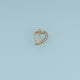 Open Heart Crystal Pendant,14K Gold Silver Gemstone Heart Charm DIY Charm for Necklace Bracelet Making