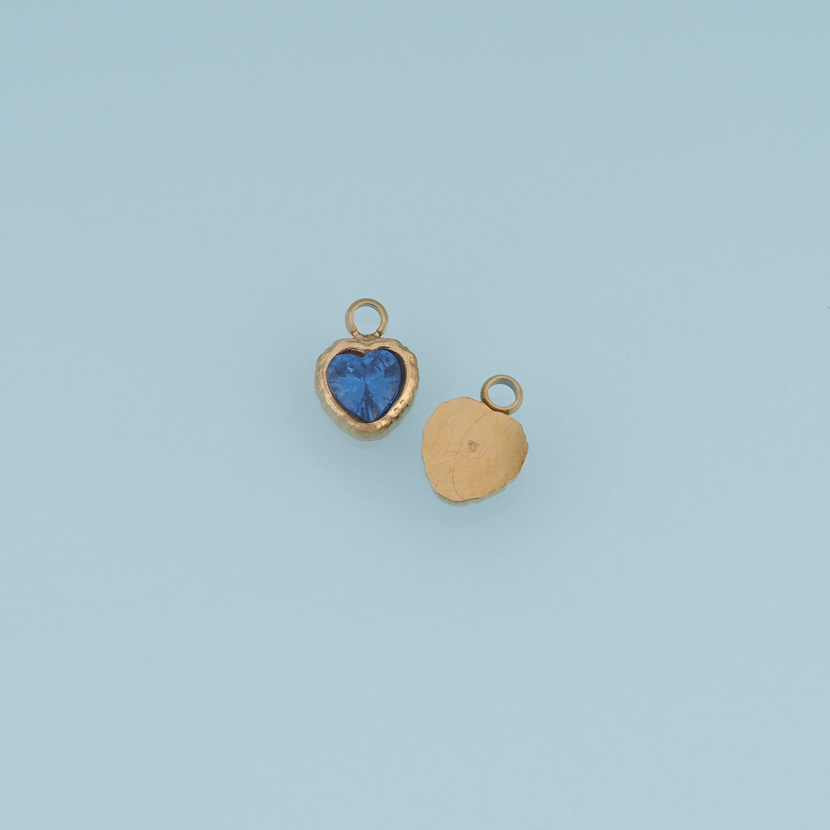 Colorful Crystal Heart Pendant,14K Gold Vintage Textured Gemstone Charm DIY Charm for Necklace Bracelet Making