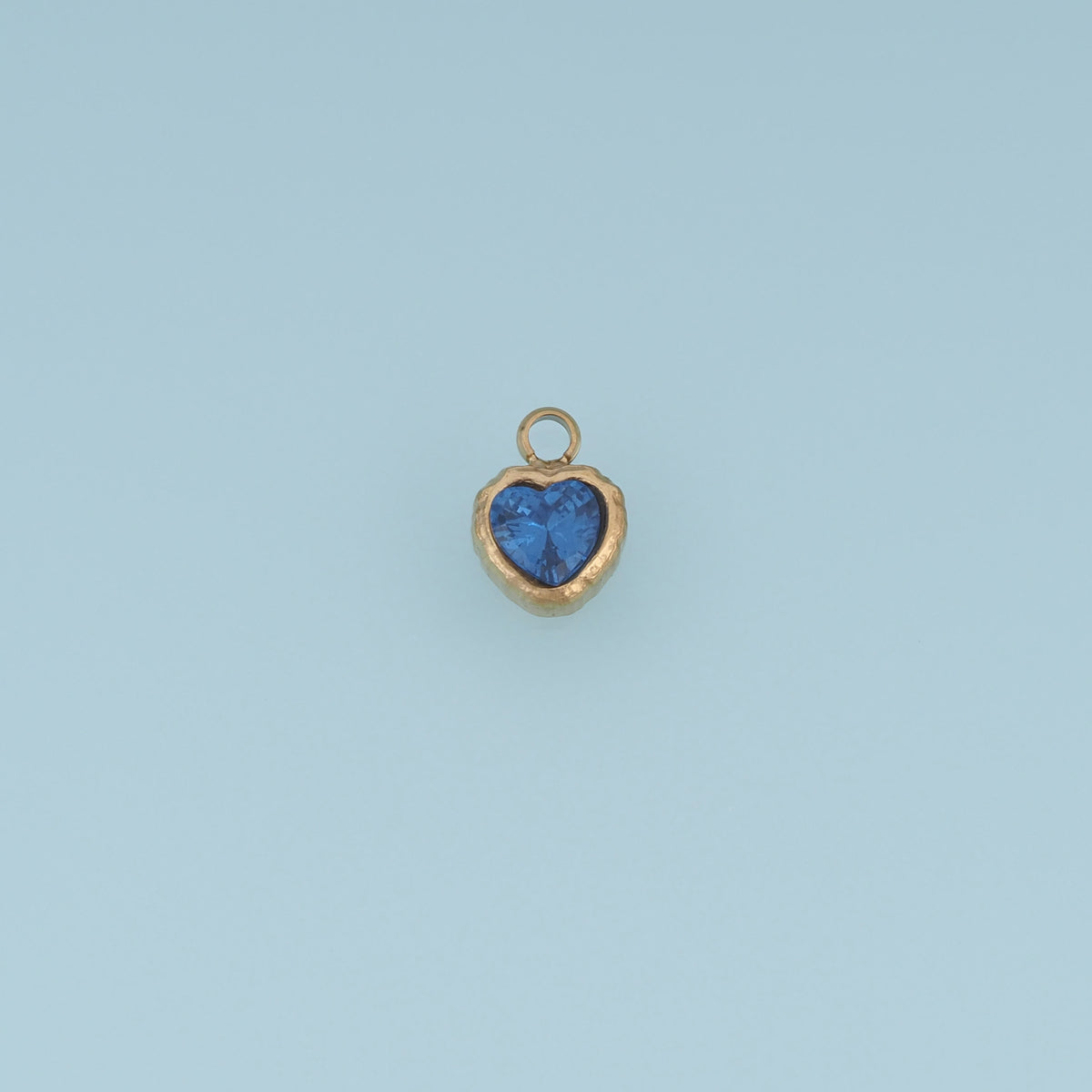 Colorful Crystal Heart Pendant,14K Gold Vintage Textured Gemstone Charm DIY Charm for Necklace Bracelet Making
