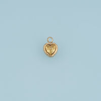 Colorful Crystal Heart Pendant,14K Gold Vintage Textured Gemstone Charm DIY Charm for Necklace Bracelet Making