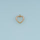 Open Heart Crystal Pendant,14K Gold Silver Sparkling Rhinestone Charm DIY Charm for Necklace Bracelet Making