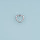 Open Heart Crystal Pendant,14K Gold Silver Sparkling Rhinestone Charm DIY Charm for Necklace Bracelet Making