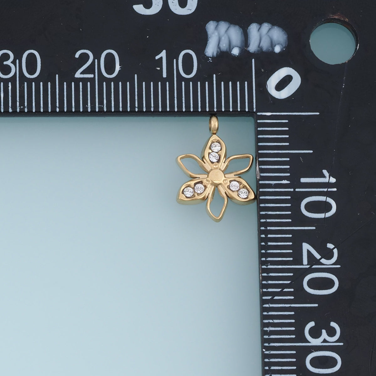 Open Petal Flower Pendant,14K Gold Silver Colorful Crystal Floral Charm DIY Charm for Necklace Bracelet Making