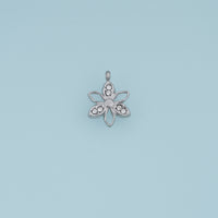 Open Petal Flower Pendant,14K Gold Silver Colorful Crystal Floral Charm DIY Charm for Necklace Bracelet Making
