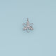 Open Petal Flower Pendant,14K Gold Silver Colorful Crystal Floral Charm DIY Charm for Necklace Bracelet Making