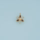 Open Petal Flower Pendant,14K Gold Silver Colorful Crystal Floral Charm DIY Charm for Necklace Bracelet Making
