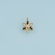 Open Petal Flower Pendant,14K Gold Silver Colorful Crystal Floral Charm DIY Charm for Necklace Bracelet Making