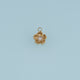Five Petal Flower Pendant,14K Gold Dainty Crystal Floral Charm DIY Charm for Necklace Bracelet Making