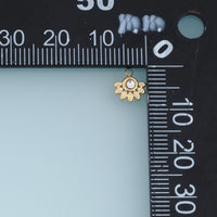 Crystal Floral Leaf Pendant,14K Gold Dainty Botanical Charm DIY Charm for Necklace Bracelet Making