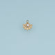 Crystal Floral Leaf Pendant,14K Gold Dainty Botanical Charm DIY Charm for Necklace Bracelet Making