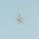 Crystal Leaf Branch Pendant,14K Gold Dainty Botanical Charm DIY Charm for Necklace Bracelet Making
