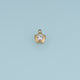 Dainty Flower Crystal Pendant,14K Gold Five Petal Floral Charm DIY Charm for Necklace Bracelet Making