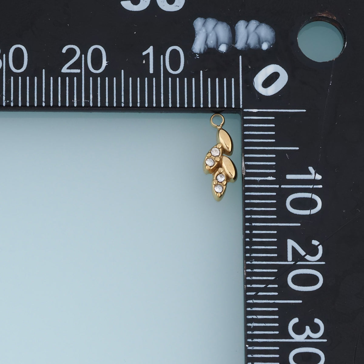 Wheat Ear Crystal Pendant,14K Gold Dainty Wheat Stalk Charm DIY Charm for Necklace Bracelet Making