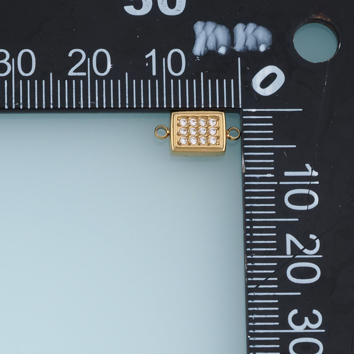 Rectangle Crystal Connector,14K Gold Silver Sparkling Rhinestone Charm DIY Charm for Necklace Bracelet Making