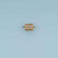 Rectangle Crystal Connector,14K Gold Silver Sparkling Rhinestone Charm DIY Charm for Necklace Bracelet Making