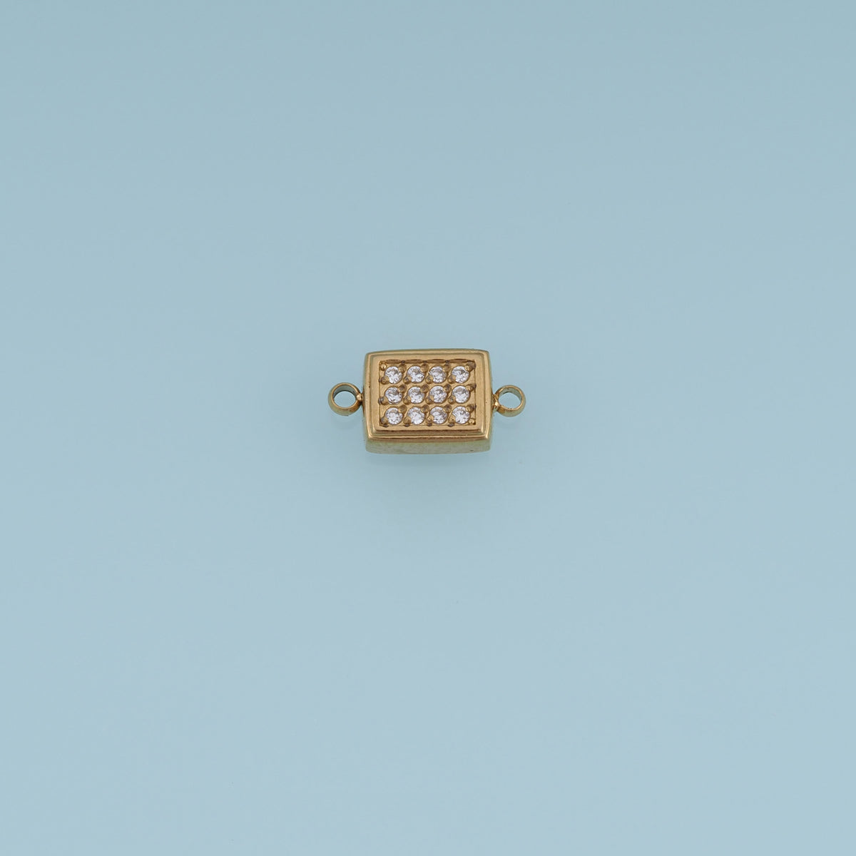 Rectangle Crystal Connector,14K Gold Silver Sparkling Rhinestone Charm DIY Charm for Necklace Bracelet Making