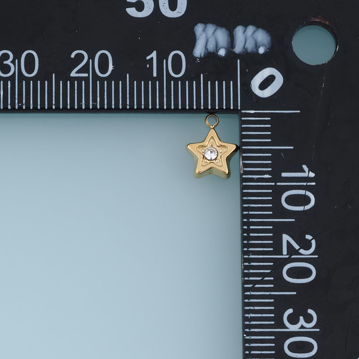 Double Star Crystal Pendant,14K Gold Silver Dainty Rhinestone Star Charm DIY Charm for Necklace Bracelet Making