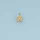 Double Star Crystal Pendant,14K Gold Silver Dainty Rhinestone Star Charm DIY Charm for Necklace Bracelet Making