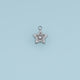 Double Star Crystal Pendant,14K Gold Silver Dainty Rhinestone Star Charm DIY Charm for Necklace Bracelet Making