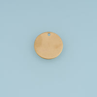 Round Blank Disc Pendant,14K Gold Brushed Textured Coin Charm DIY Charm for Necklace Bracelet Making