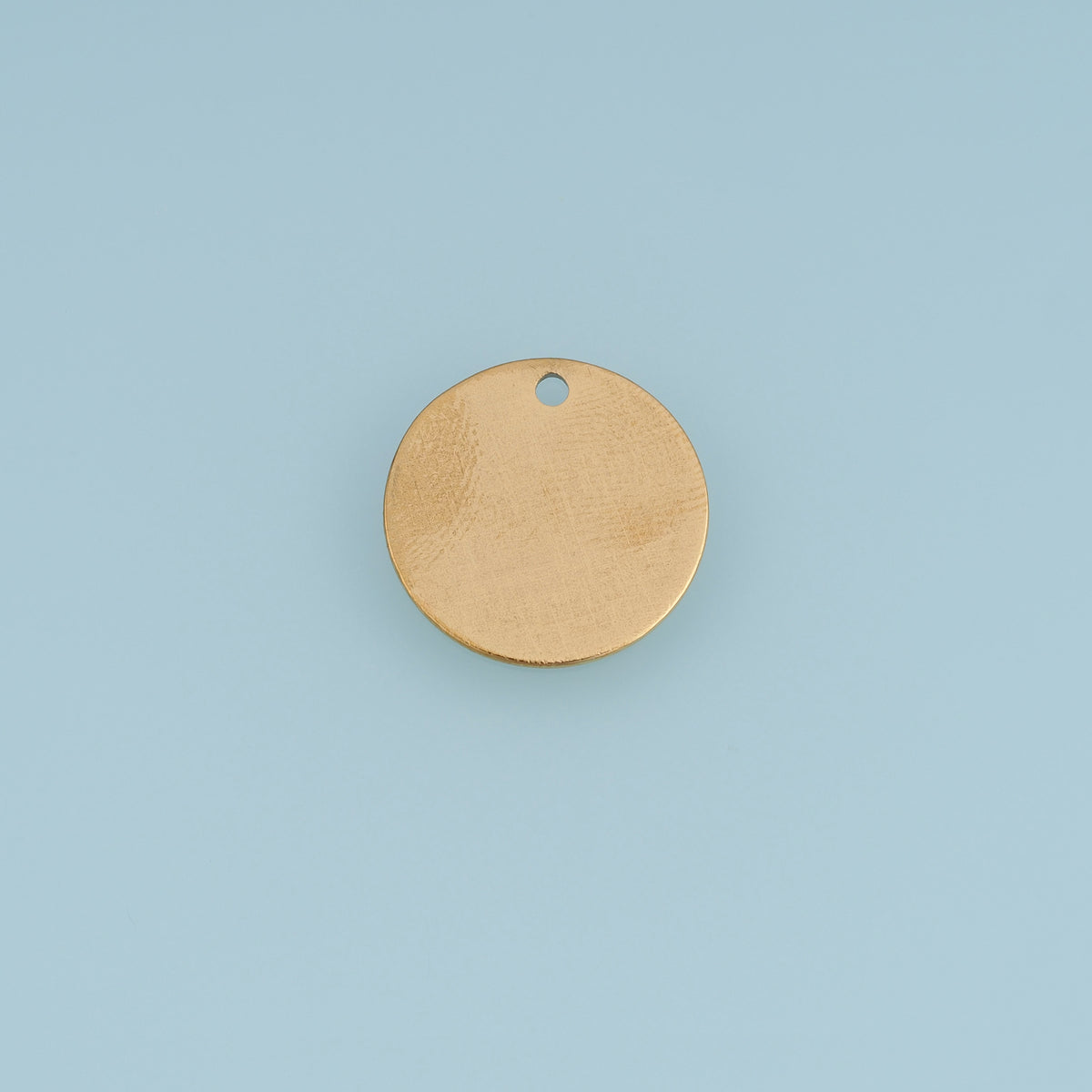 Round Blank Disc Pendant,14K Gold Brushed Textured Coin Charm DIY Charm for Necklace Bracelet Making