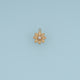 Pearl Daisy Flower Pendant,14K Gold Eight Petal Floral Charm DIY Charm for Necklace Bracelet Making