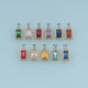 Rectangular Crystal Pendant,14K Gold Colorful Faceted Gemstone Charm DIY Charm for Necklace Bracelet Making