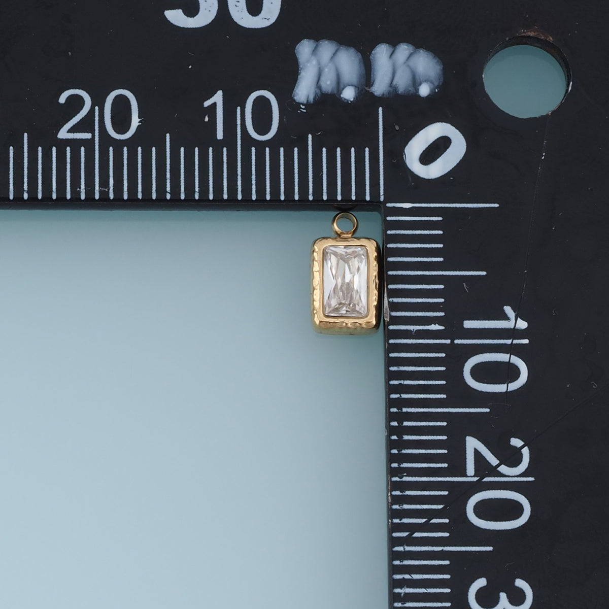 Rectangular Crystal Pendant,14K Gold Colorful Faceted Gemstone Charm DIY Charm for Necklace Bracelet Making