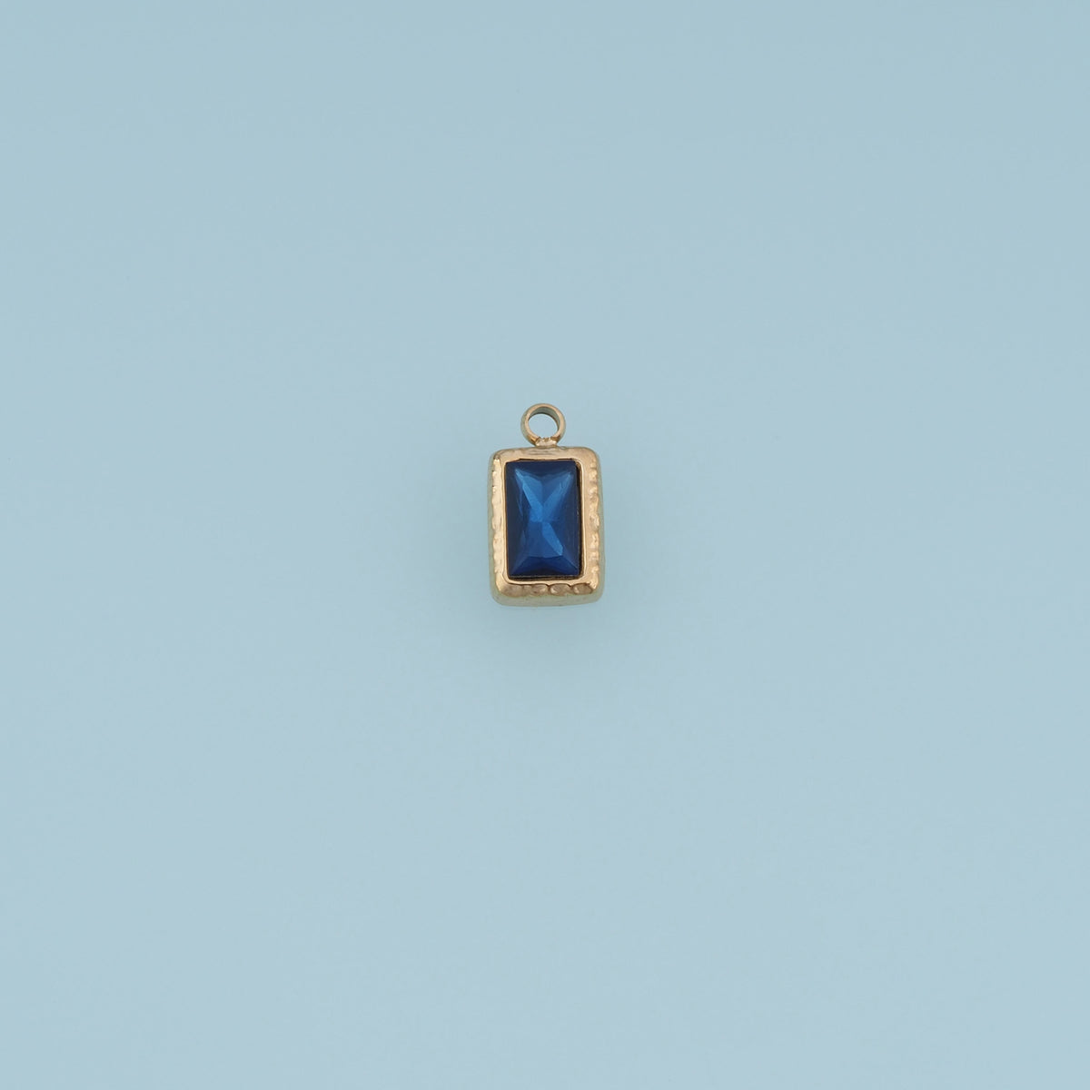 Rectangular Crystal Pendant,14K Gold Colorful Faceted Gemstone Charm DIY Charm for Necklace Bracelet Making