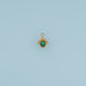 Round Crystal Pendant,14K Gold Silver Colorful Beaded Edge Charm DIY Charm for Necklace Bracelet Making