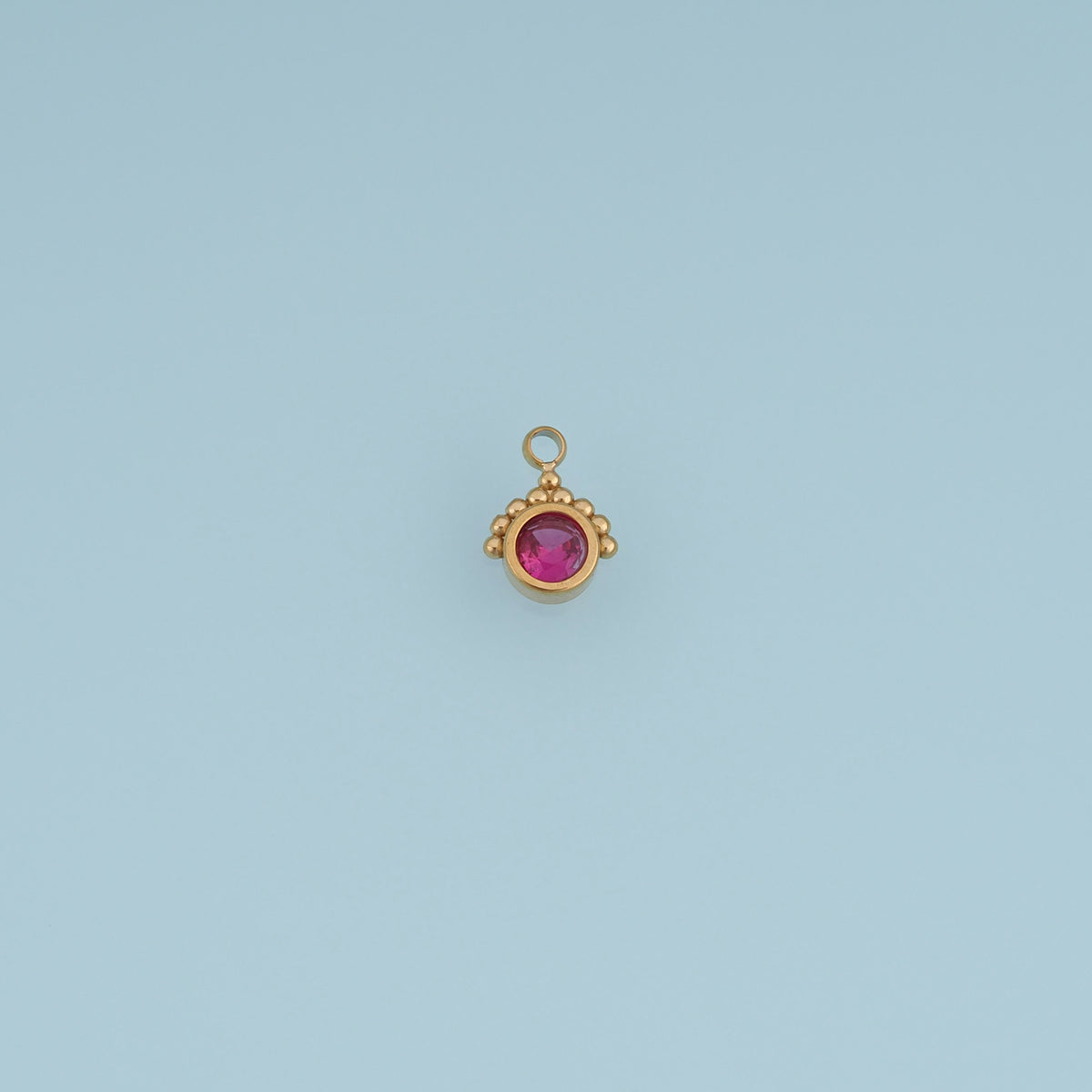 Round Crystal Pendant,14K Gold Silver Colorful Beaded Edge Charm DIY Charm for Necklace Bracelet Making