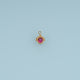 Round Crystal Pendant,14K Gold Silver Colorful Beaded Edge Charm DIY Charm for Necklace Bracelet Making