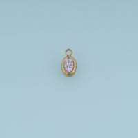 Oval Crystal Pendant,14K Gold Colorful Faceted Gemstone Charm DIY Charm for Necklace Bracelet Making