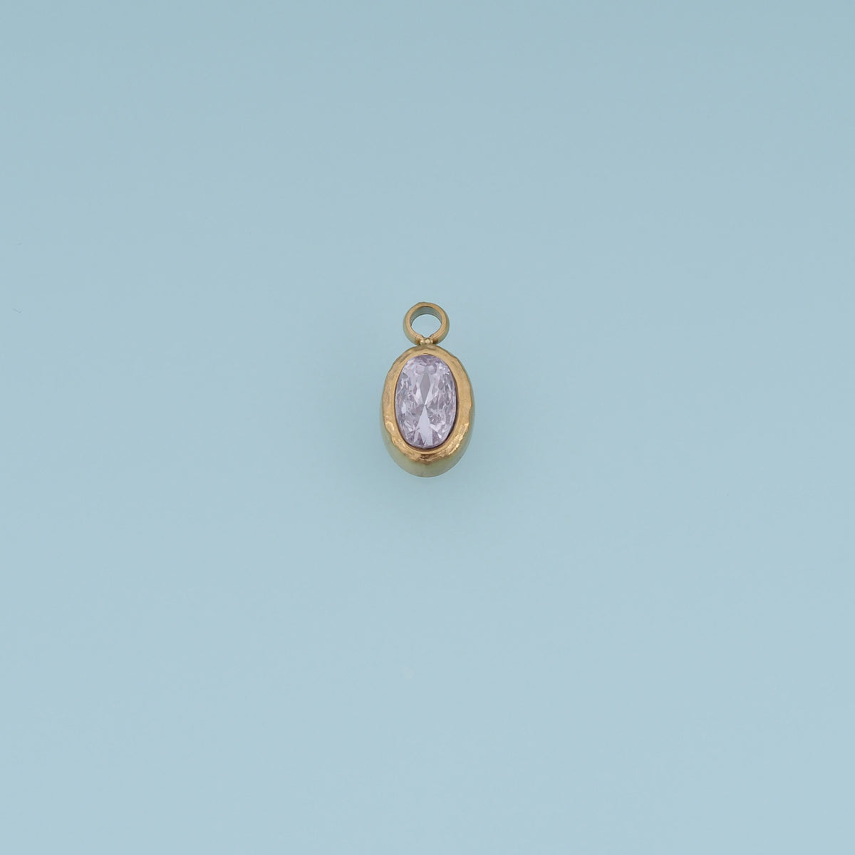 Oval Crystal Pendant,14K Gold Colorful Faceted Gemstone Charm DIY Charm for Necklace Bracelet Making