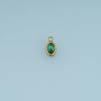 Oval Crystal Pendant,14K Gold Colorful Faceted Gemstone Charm DIY Charm for Necklace Bracelet Making