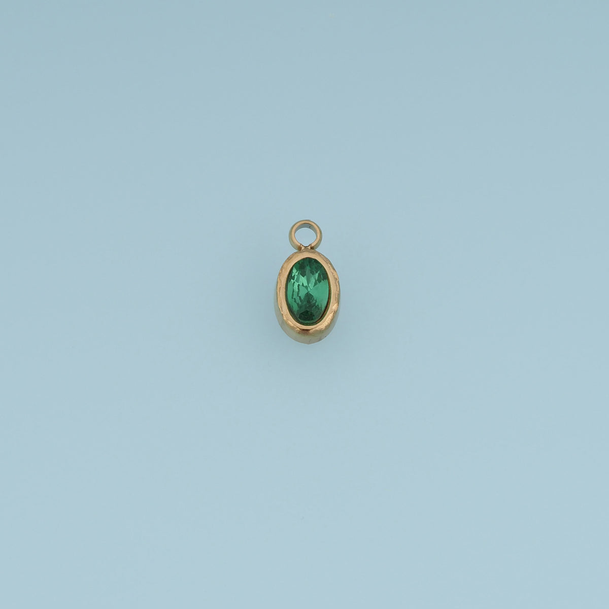 Oval Crystal Pendant,14K Gold Colorful Faceted Gemstone Charm DIY Charm for Necklace Bracelet Making