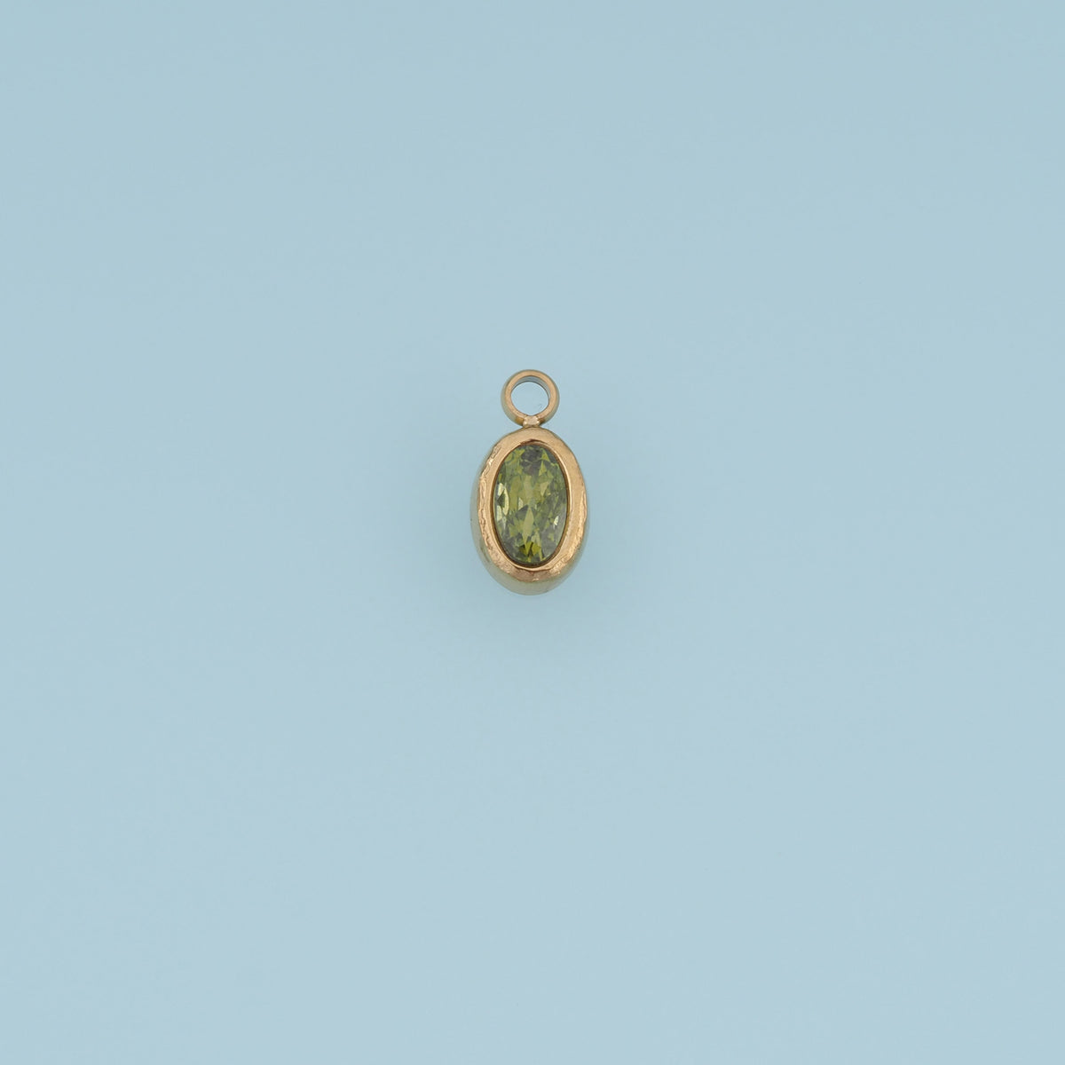 Oval Crystal Pendant,14K Gold Colorful Faceted Gemstone Charm DIY Charm for Necklace Bracelet Making