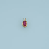 Oval Crystal Pendant,14K Gold Colorful Faceted Gemstone Charm DIY Charm for Necklace Bracelet Making