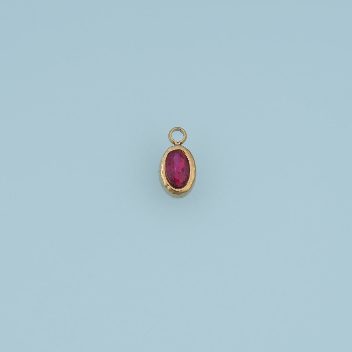 Oval Crystal Pendant,14K Gold Colorful Faceted Gemstone Charm DIY Charm for Necklace Bracelet Making